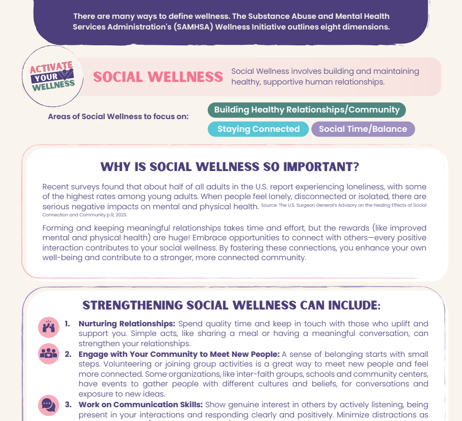 Social Wellness Fact Sheet