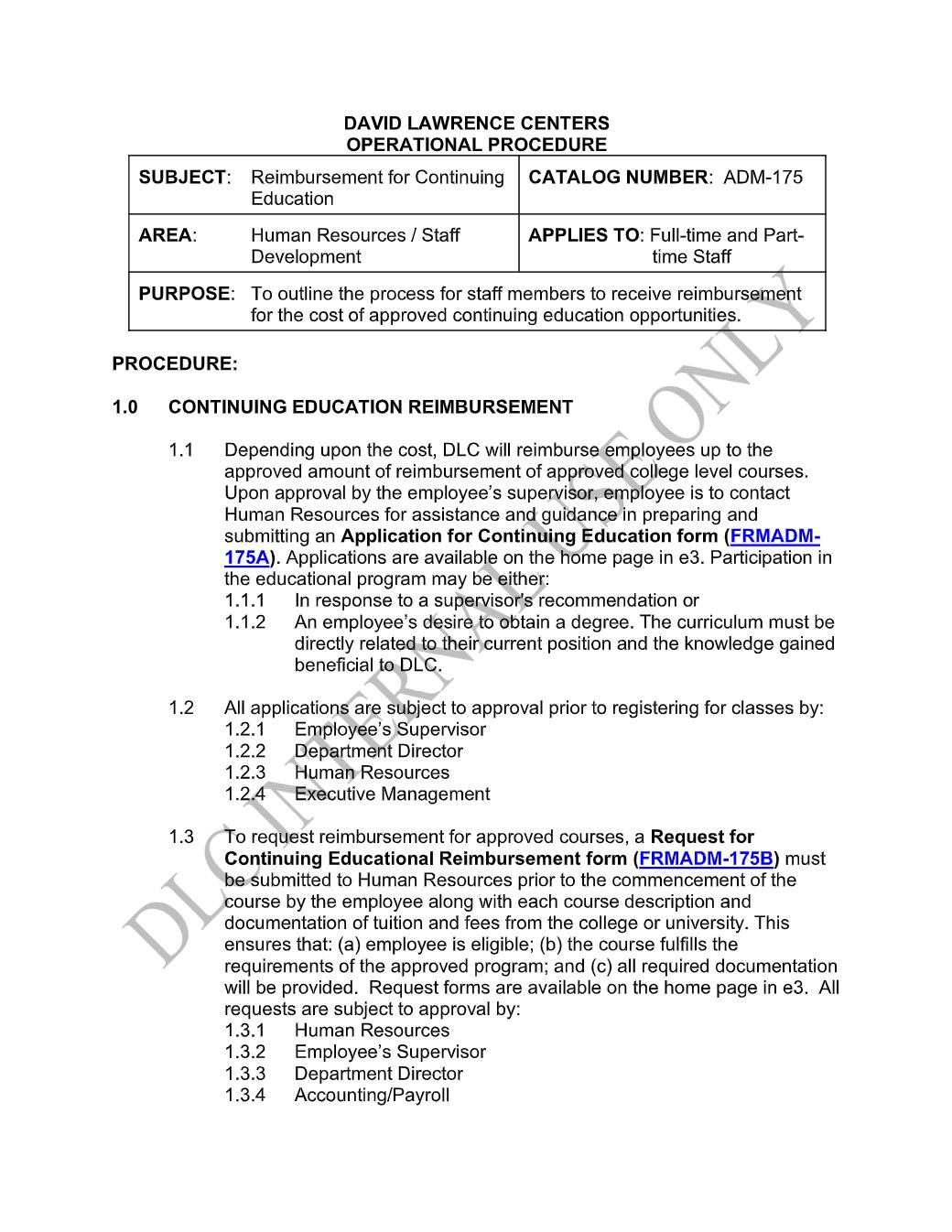 Education Reimbursement